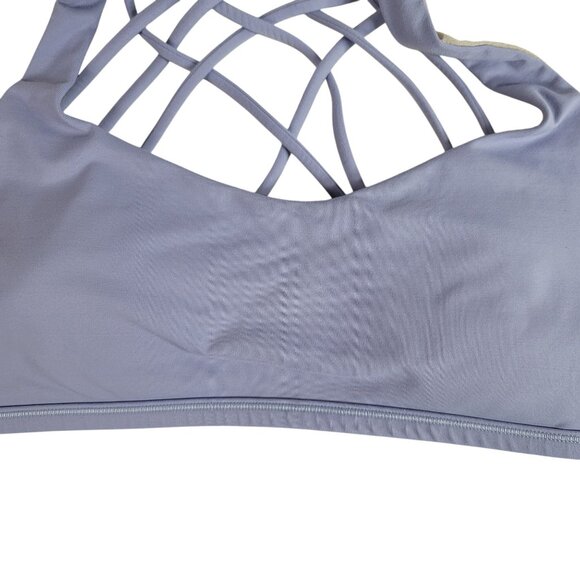 Lululemon Free to Be Bra Purple SZ 6 (Wild) Strappy PullOn Yoga Seamless Wicking - Picture 2 of 8